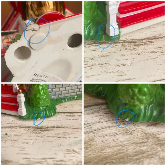 Dept 56 Cupid's Cardshop Ceramic Valentine's House in Box w/FLAWS - Picture 10 of 16